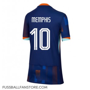 Niederlande Memphis Depay #10 Replik Auswärtstrikot Damen EM 2024 Kurzarm